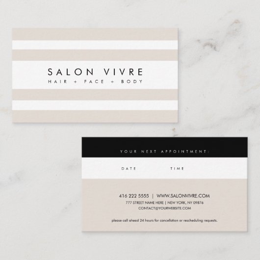 Salon Besichtigung der Alp Piazza della Riforma Visitenkarte (Vorne/Hinten)