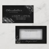 Salon-Blumenverabredungs-Visitenkarte-silbernes Terminkarte (Vorne/Hinten)