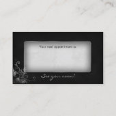 Salon-Blumenverabredungs-Visitenkarte-silbernes Terminkarte (Rückseite)