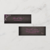 Salon Bookmark Spa Butterfly Floral pink Mini Visitenkarte (Vorne/Hinten)