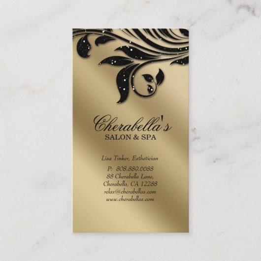 Salon Business Card Elegante Terminkarte (Vorderseite)