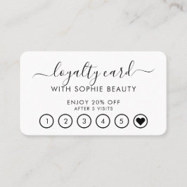 Salon Business Modern Monogram Script Loyalty Card Treuekarte