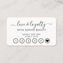 Salon Business Modern Monogram Script Loyalty Card Treuekarte