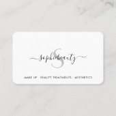 Salon Business Modern Monogram Script Loyalty Card Treuekarte (Rückseite)