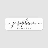 Salon Business Simple Elegante Custom Script Name Namensschild (Vorderseite)