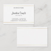 Salon Calligraphy Script Moderne Elegante Schlicht Visitenkarte (Vorne/Hinten)