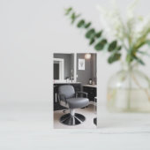 Salon Chair Elegante Business Card Visitenkarte (Stehend Vorderseite)