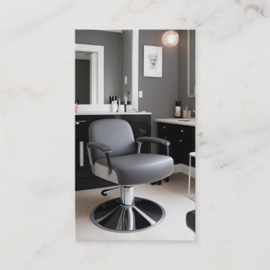 Salon Chair Elegante Business Card Visitenkarte (Vorderseite)