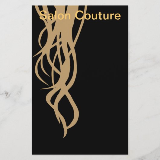 Salon Couture Flyer in Schwarz (Vorne)