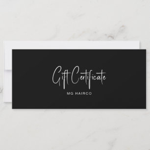 Salon Customer B/W Geschenkzertifikat