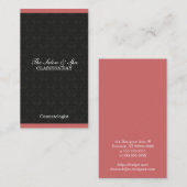 Salon Damask Color Bar Visitenkarte (Vorne/Hinten)