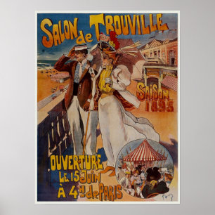 Salon de Touville Vintage französisches Reiseposte Poster