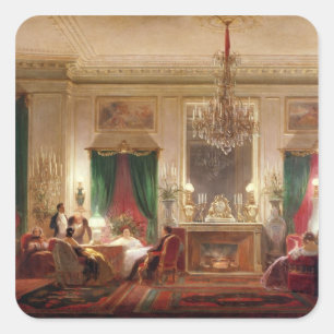 Salon der Prinzessin Mathilde Bonaparte Quadratischer Aufkleber