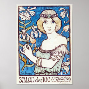 Salon des Cent, Art Nouveau Cover von Paul Berthon Poster