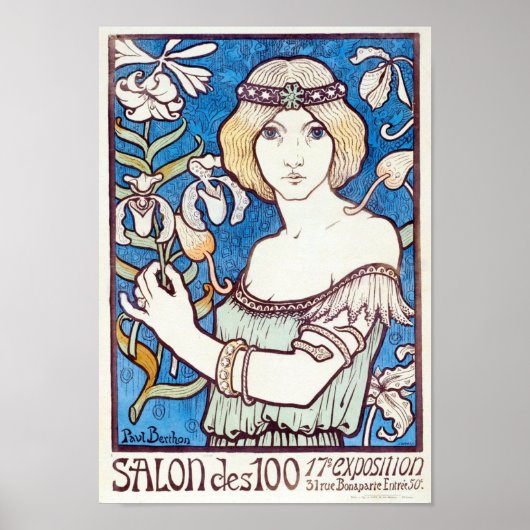 Salon des Cent, Art Nouveau Cover von Paul Berthon Poster (Vorne)