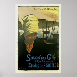 Salon Des Cent ~ Etudes de F. Gottlob Poster
