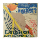 Salon des Cents by Toulouse Lautrec, Art Nouveau Fliese (Vorderseite)