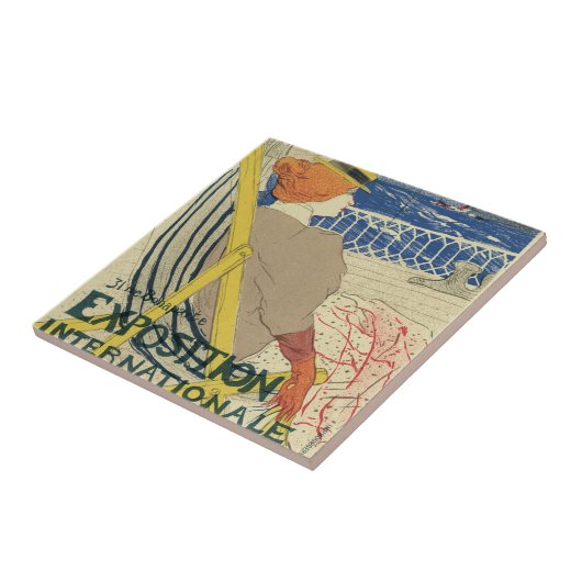 Salon des Cents by Toulouse Lautrec, Art Nouveau Fliese (Seite)