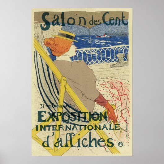 Salon des Cents by Toulouse Lautrec, Art Nouveau Poster (Vorne)