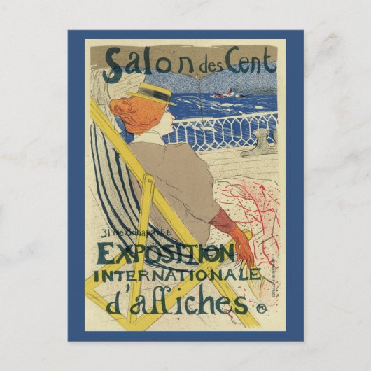 Salon des Cents by Toulouse Lautrec, Art Nouveau Postkarte (Vorderseite)