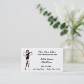Salon Diva Business Cards Visitenkarte (Stehend Vorderseite)