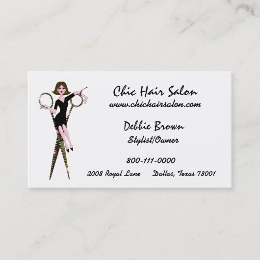 Salon Diva Business Cards Visitenkarte (Vorderseite)