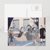 Salon eines Hauses ausländischer Händler bei Postkarte (Vorne/Hinten)