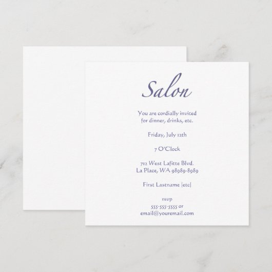 Salon Einladung (Vorne/Hinten)