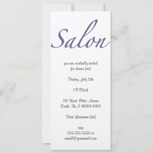 Salon Einladung (Vorderseite)