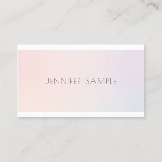 Salon Elegante Farben Moderne Berufliche Schlichte Visitenkarte (Vorderseite)