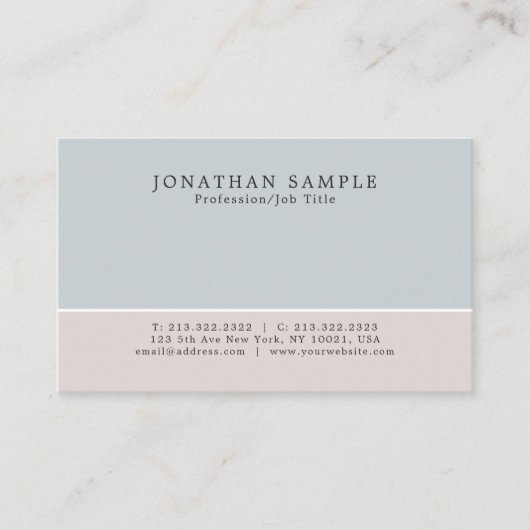 Salon Elegante Modernes Berufliches Design Visitenkarte (Vorderseite)