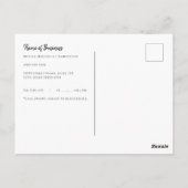 Salon Erinnerung Trendy Black Stripes Postkarte (Rückseite)