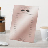 Salon Eye Lashes Extension Rosegold Sockelschild (In SItu)