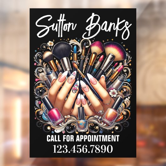 Salon Fensteraufkleber (Blatt 2)