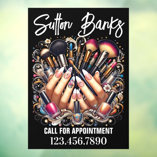 Salon Fensteraufkleber (Blatt 3)