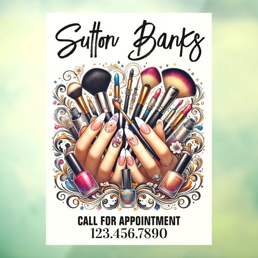 Salon Fensteraufkleber (Blatt 3)