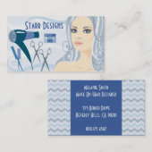 Salon Friseur Female & Tools Business Card Visitenkarte (Vorne/Hinten)
