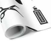 Salon & Friseur Muster CUSTOM FARBE Geschenkpapier (Rolleneckpunkt)