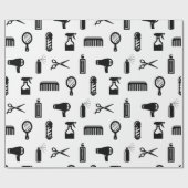 Salon & Friseur Muster CUSTOM FARBE Geschenkpapier (Flach)