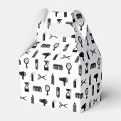 Salon & Friseur Muster CUSTOM FARBE Geschenkschachtel (Rückseite)