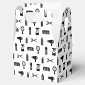 Salon & Friseur Muster CUSTOM FARBE Geschenkschachtel (Geöffnet)