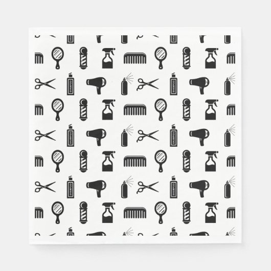 Salon & Friseur Muster CUSTOM FARBE Serviette (Vorderseite)