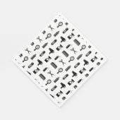 Salon & Friseur Muster CUSTOM FARBE Serviette (Ecke)