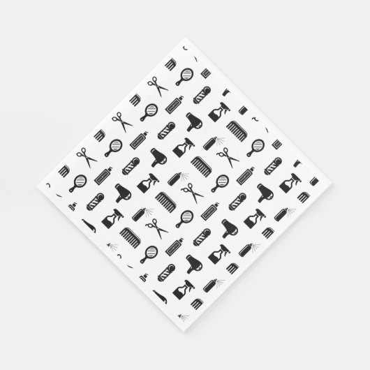 Salon & Friseur Muster CUSTOM FARBE Serviette (Ecke)