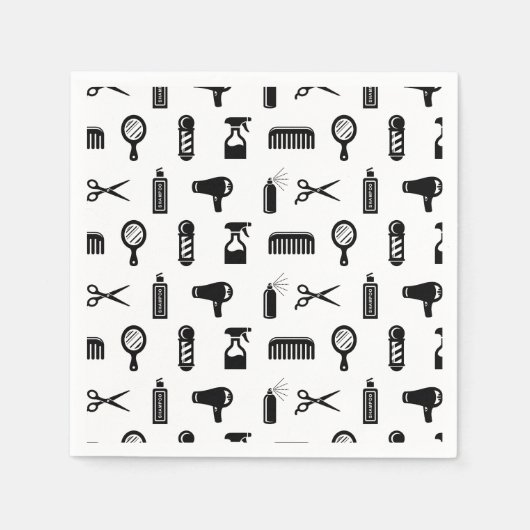 Salon & Friseur Muster CUSTOM FARBE Serviette (Vorderseite)