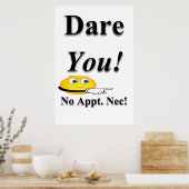 Salon-Friseurplakat fordert dich heraus Poster (Küche)