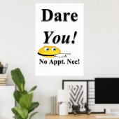Salon-Friseurplakat fordert dich heraus Poster (Heimbüro)