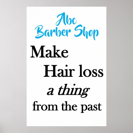 Salon-Friseurplakat Haarausfall Poster (Vorne)