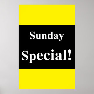 Salon-Friseurplakat Sonntagssonderangebot Poster