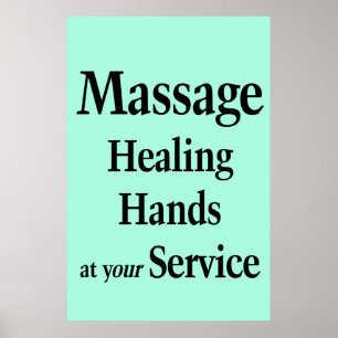 Salon Friseursalon Plakate Massage Heilende Hände